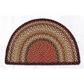 Capitol Importing Co 18 x 29 in. Jute Slice Small Rug Slice - Burgundy, Mustard and Ivory 32-SM319